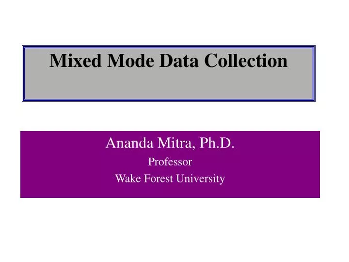 mixed mode data collection