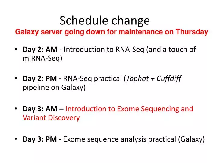 schedule change
