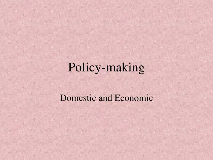 policy making