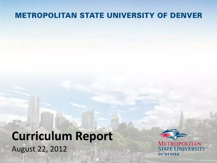 curriculum report august 22 2012