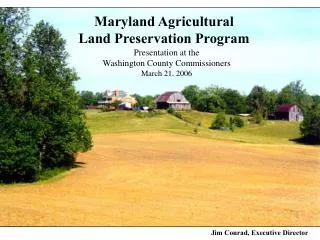 Maryland Agricultural Land Preservation Program