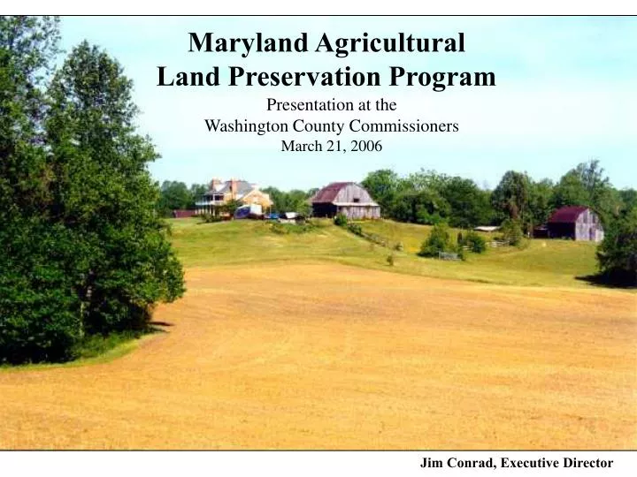 maryland agricultural land preservation program