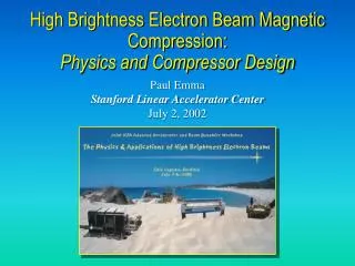 High Brightness Electron Beam Magnetic Compression: Physics and Compressor Design