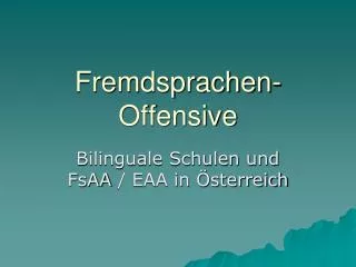 fremdsprachen offensive