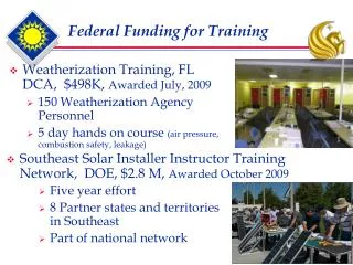Federal Funding for Training