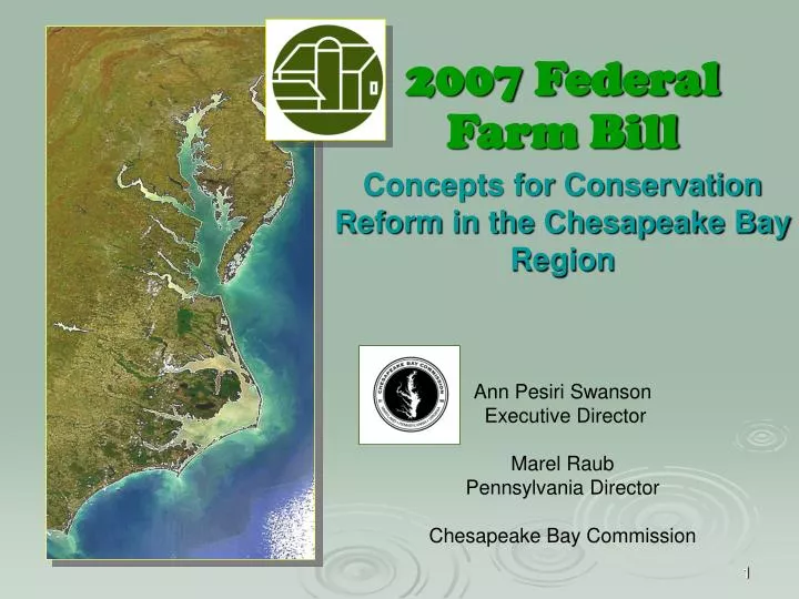 2007 federal farm bill concepts for conservation reform in the chesapeake bay region