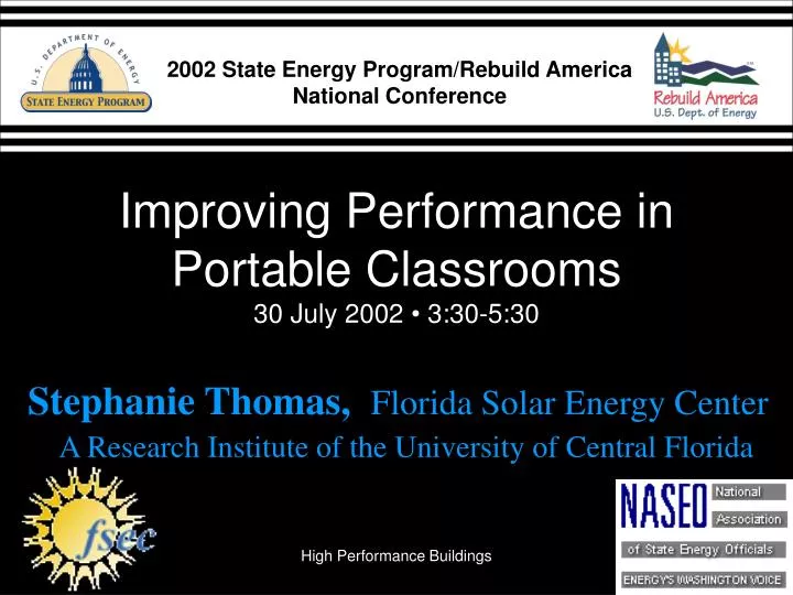 improving performance in portable classrooms 30 july 2002 3 30 5 30