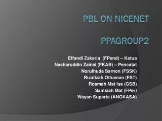 PBL on NicEnet PPAGroup2