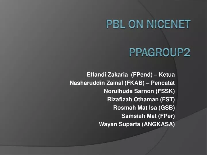 pbl on nicenet ppagroup2