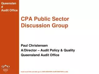 CPA Public Sector Discussion Group