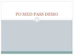 PO MED PASS DEMO
