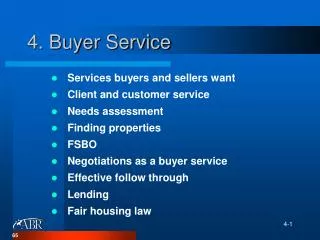 4. Buyer Service