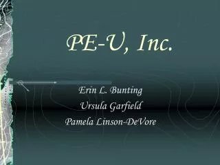 PE-U, Inc.