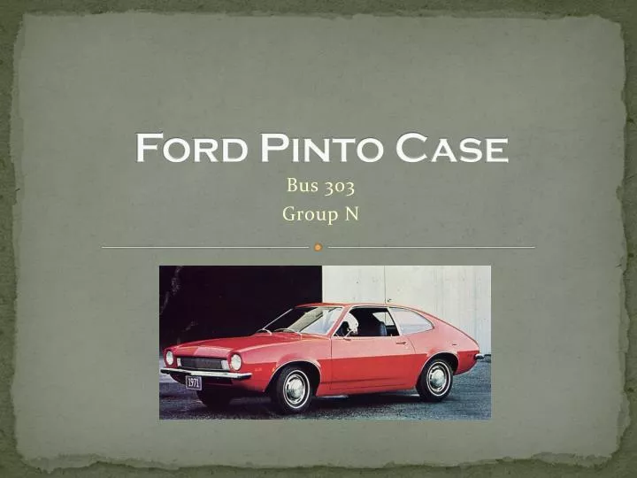 ford pinto case
