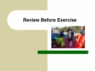 Review Before Exercise