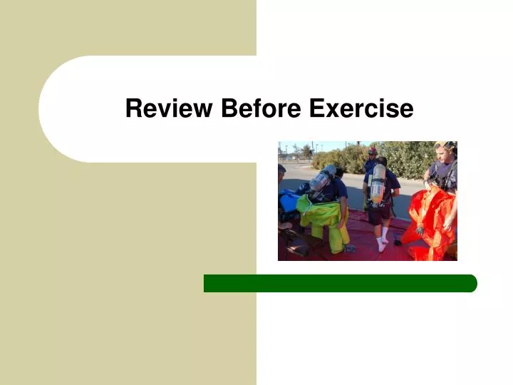 review before exercise