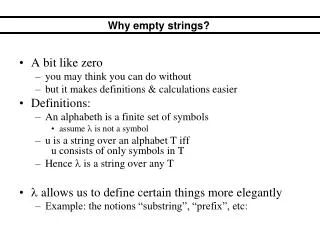 Why empty strings?
