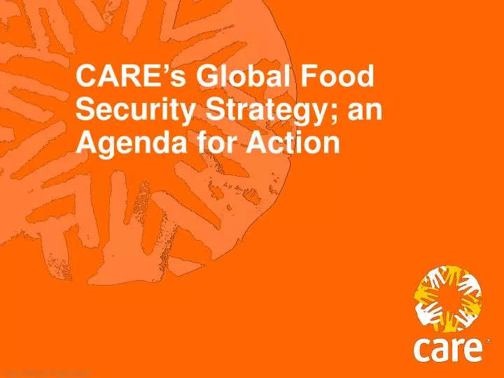 care s global food security strategy an agenda for action