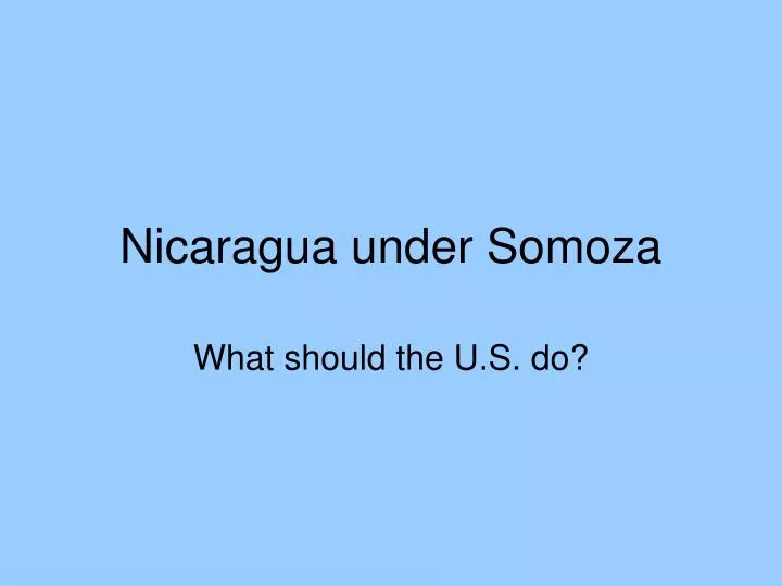nicaragua under somoza