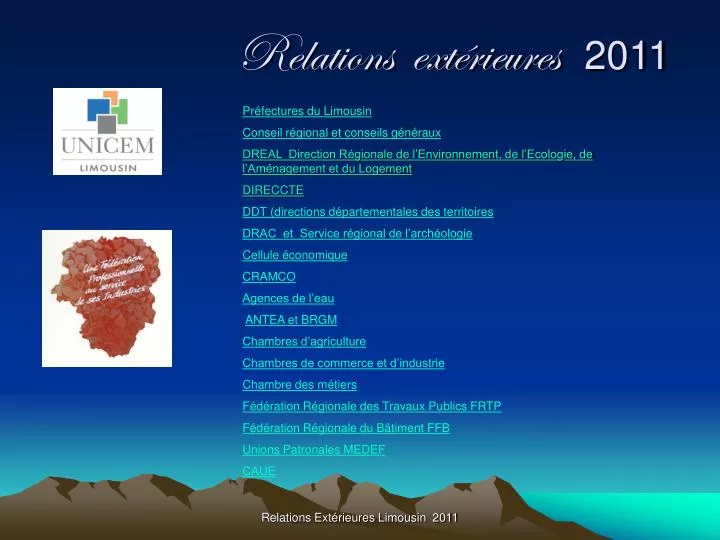 relations ext rieures 2011