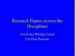 Research Papers Across the Disciplines - slide 1