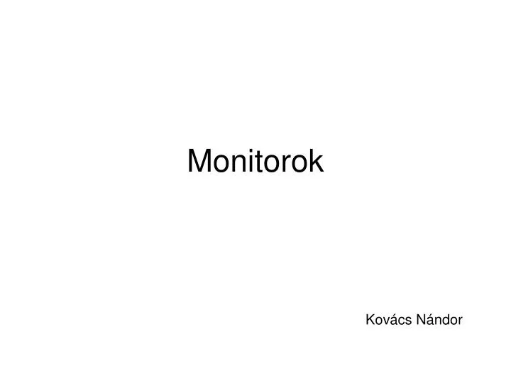 monitorok