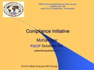 Compliance Initiative