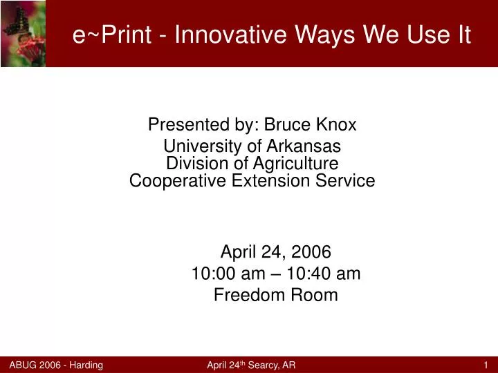 e print innovative ways we use it