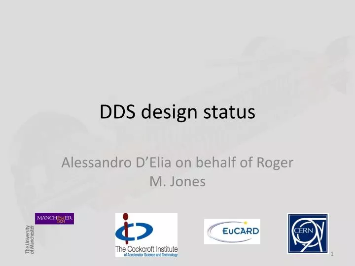 dds design status