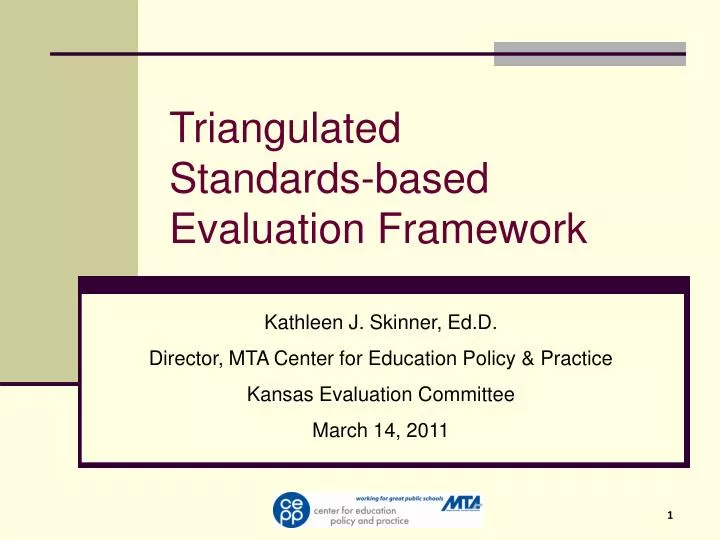 triangulated standards based evaluation framework