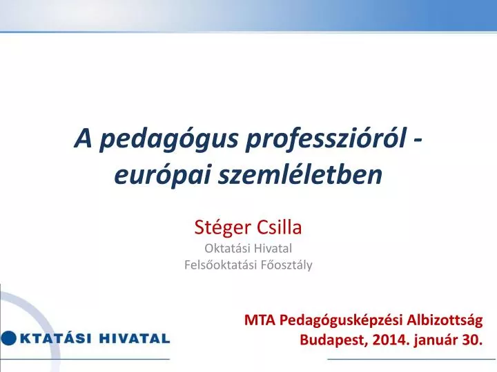 a pedag gus professzi r l eur pai szeml letben