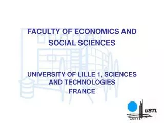 FACULTY OF ECONOMICS AND SOCIAL SCIENCES
