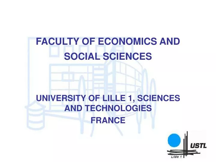 faculty of economics and social sciences