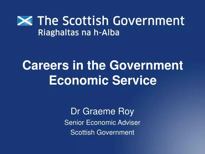 careers in the government economic service