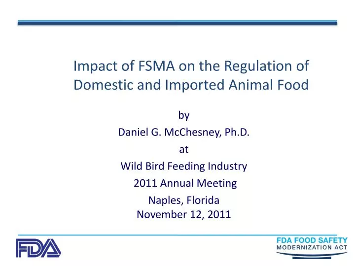 impact of fsma on the regulation of domestic and imported animal food