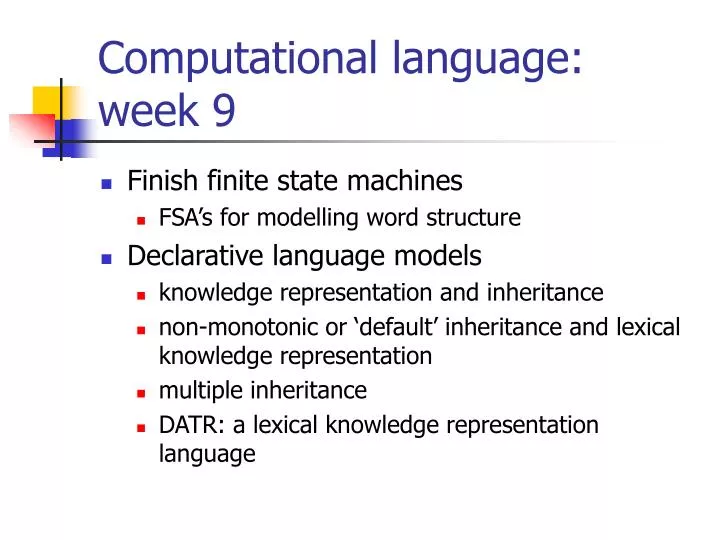 computational language week 9