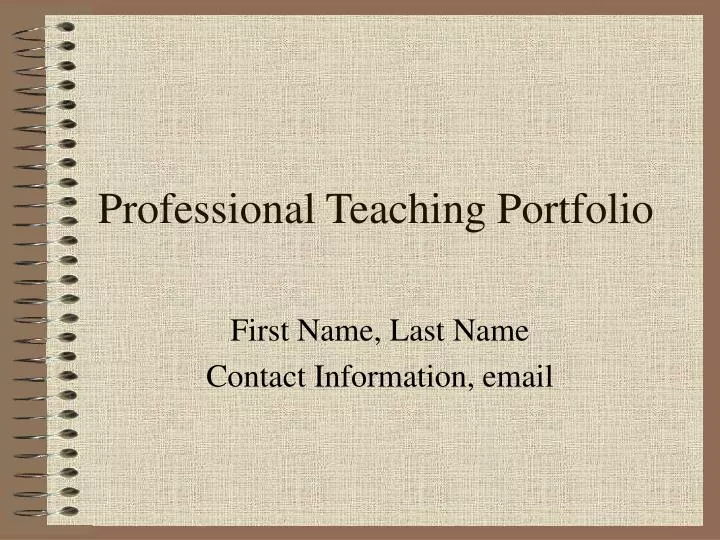 professional teaching portfolio