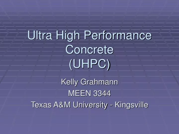 ultra high performance concrete uhpc