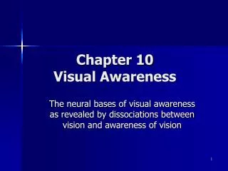 Chapter 10 Visual Awareness