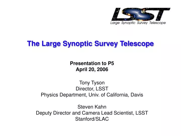 the large synoptic survey telescope