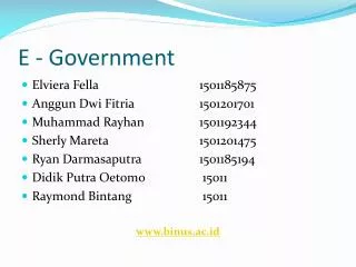 e government