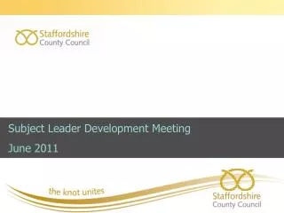 Subject Leader Development Meeting June 2011