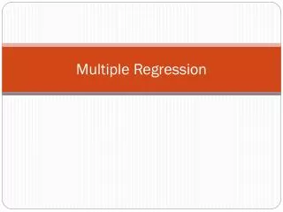 Multiple Regression