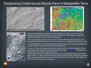 Deciphering Crater-bound Alluvial Fans in Margaritifer Terra