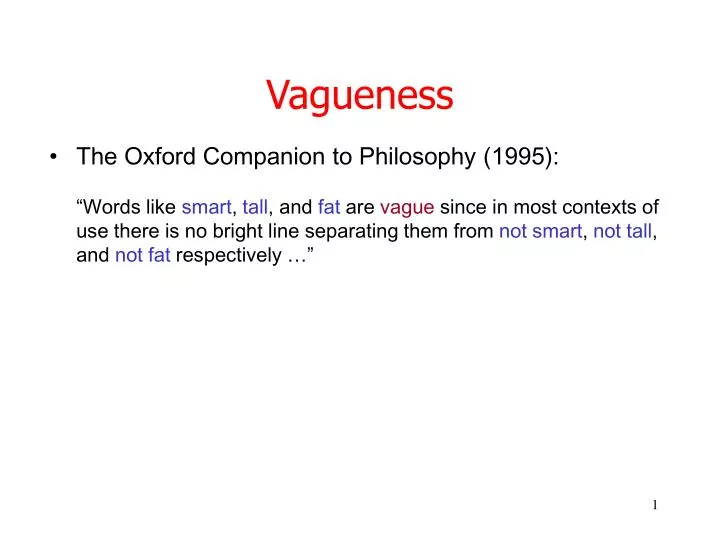 vagueness