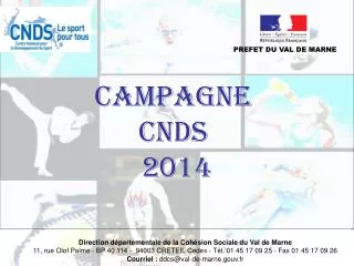 CAMPAGNE CNDS 2014
