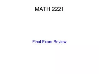 MATH 2221