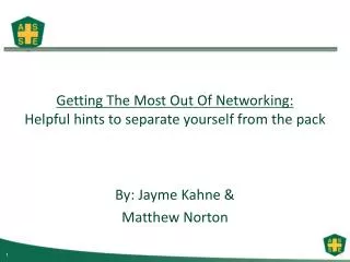 getting the most out of networking helpful hints to separate yourself from the pack