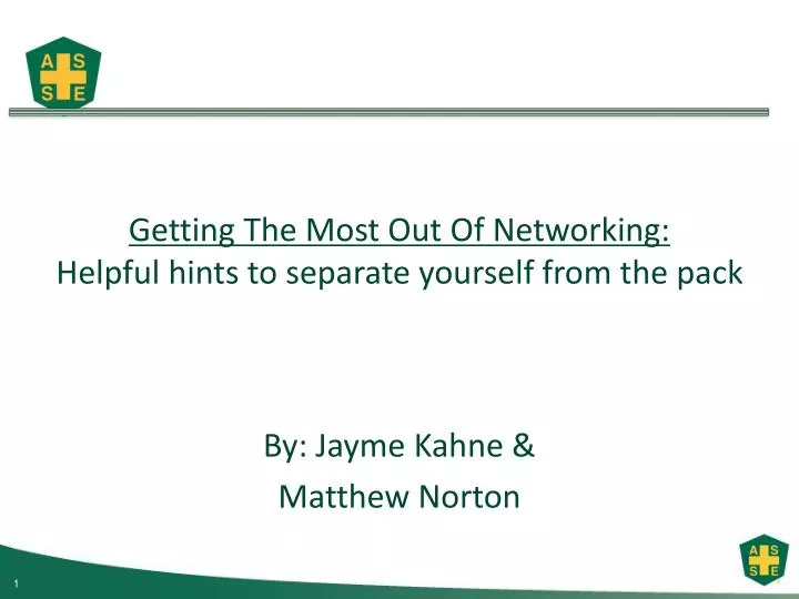 getting the most out of networking helpful hints to separate yourself from the pack