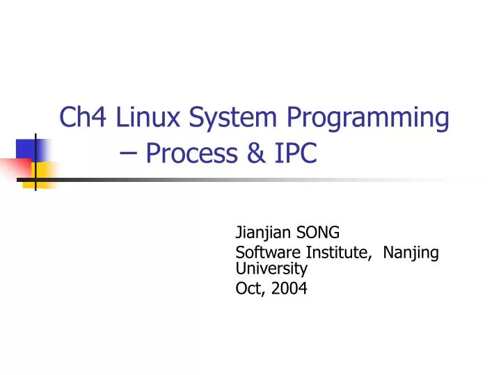 ch4 linux system programming process ipc